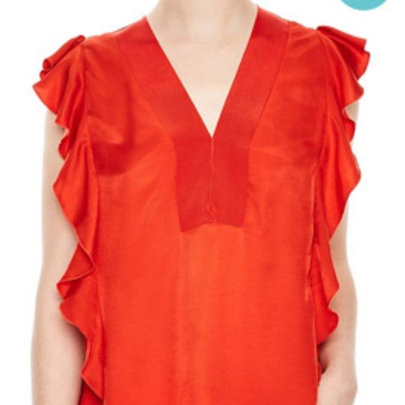 Sandro Venice Ruffled Top - L - Picture 2 of 10